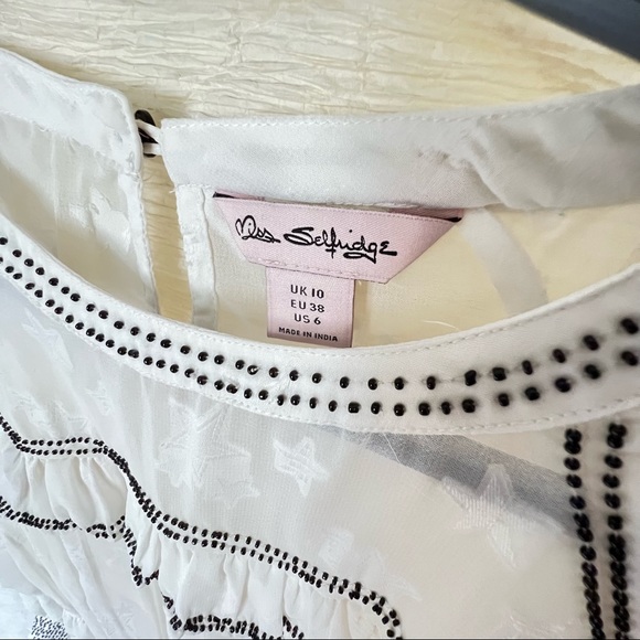 Star Jacquard Dress with Beaded Hem - Picture 8 of 10